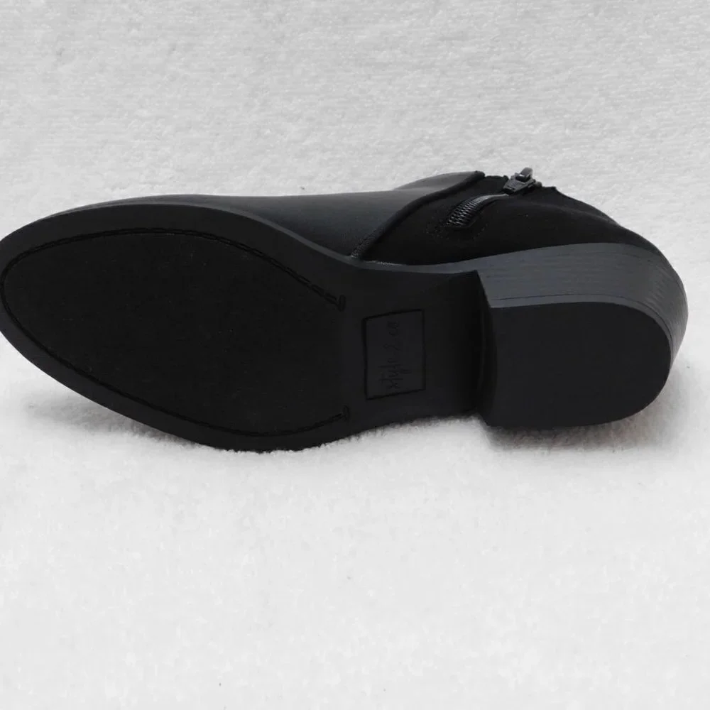 W517 Style & Co Black Women's Wileyy Ankle Booties
